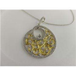183-10099:18K white and yellow gold diamond