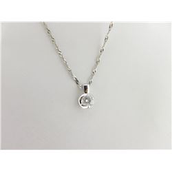 185-17672:14K white gold diamond pendant