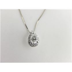 186-18816:14K white gold diamond pendant