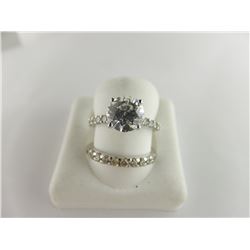 370-10096:14K white gold diamond engagement