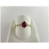 Image 1 : 501-11008:10K yellow gold ruby and diamond