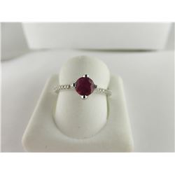 501-11018:10K white gold ruby and diamond