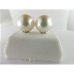 532-10537:18K white gold south sea pearl