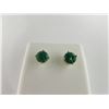Image 1 : 565-11588:14K yellow gold emerald stud