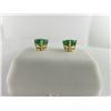 Image 2 : 565-11588:14K yellow gold emerald stud