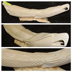 MAMMOTH TUSK CARVED BY YUKON ARTIST PAUL YOUNG