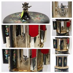 HAND PAINTED ANTIQUE MUSICAL CIGARETTE HOLDER