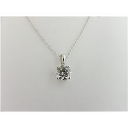 185-17434:14K white gold diamond solitaire