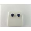 Image 1 : 615-13363:14K white gold sapphire stud