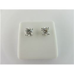 174-11878:14K white gold diamond stud