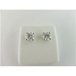 174-11882:14K white gold diamond stud