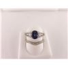 Image 1 : 603-10715:14K white gold sapphire and diamond
