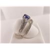Image 2 : 603-10715:14K white gold sapphire and diamond