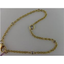 180-13657:18K yellow gold diamond bracelet