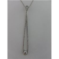 183-10084:18K white gold diamond drop style