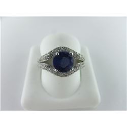 604-10217:14K white gold sapphire and