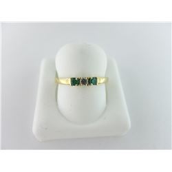 550-11268:10K yellow gold emerald and