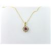 Image 1 : 551-10897:10K yellow gold ruby and diamond