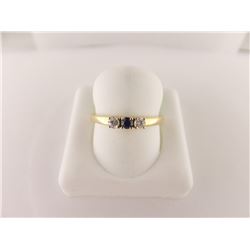 601-11758:10K yellow gold sapphire and