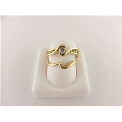 130-17328:10K yellow gold diamond engagement