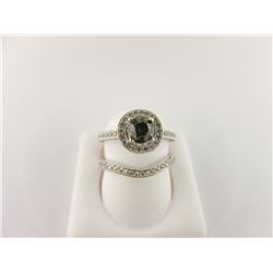 135-13732:14K white gold diamond engagement ring