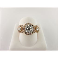 135-13936:18K rose gold diamond ring