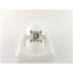 135-14288:18K white gold diamond engagement ring
