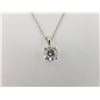 Image 2 : 185-17329:14K white gold diamond solitaire pendant