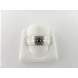 193-15592:10K white gold, black diamond gents band