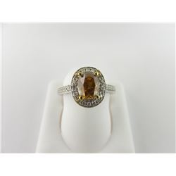 135-14186:14K white gold fancy colored diamond