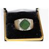 Image 1 : MEN'S 10KT YELLOW GOLD NEPHRITE JADE RING