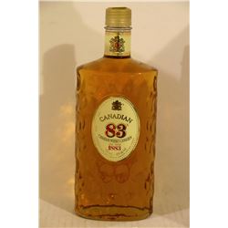 750ML BOTTLE OF CANADIAN 83 WHISKY