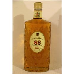 750ML BOTTLE OF CANADIAN 83 WHISKY