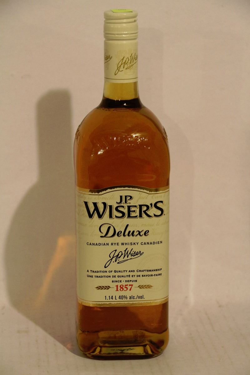 1.14L BOTTLE OF J.P. WISER'S DELUXE CANADIAN RYE