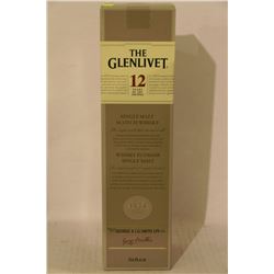 750ML BOTTLE OF THE GLENLIVET DISTILLERY 12 YEARS