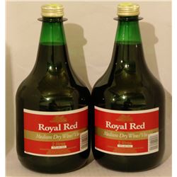 2 BOTTLES OF ROYAL RED MEDIUM DRY WINE