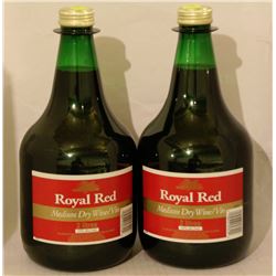 2 BOTTLES OF ROYAL RED MEDIUM DRY WINE