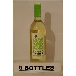 5 BOTTLES OF PAINTED TURTLE SAUVIGNON BLANC WHITE
