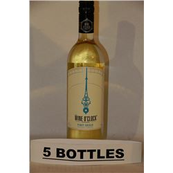 5 BOTTLES OF WINE O'CLOCK SOMEWHERE PINOT GRIGIO