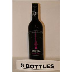 5 BOTTLES OF WINE O'CLOCK SOMEWHERE CABERNET