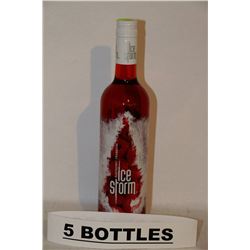 5 BOTTLES OF ICE STORM RASPBERRY LIQUOR