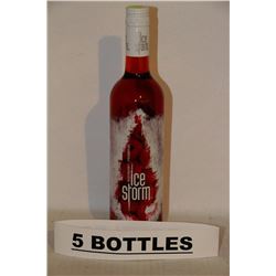 5 BOTTLES OF ICE STORM RASPBERRY LIQUOR