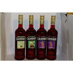 4 BOTTLES OF CAMPARI BITTER