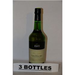 3 BOTTLES OF KWV CAPE PALE DRY SOUTH AFRICAN