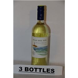 3 BOTTLES OF OLAS DEL SUR SAUVIGNON BLANC