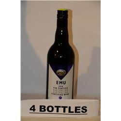 4 BOTTLES OF EMU AUSTRAILIAN FORTIFIED WINE