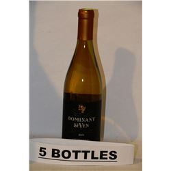 5 BOTTLES OF DOMINANT SEVEN CHARDONNAY 2012