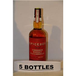 5 BOTTLES OF SPICEBOX CINNAMON WHISKY LIQUEUR