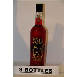 3 BOTTLES OF SOUR PUSS RASPBERRY LIQUOR
