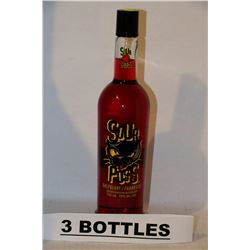 3 BOTTLES OF SOUR PUSS GRAPE LIQUOR